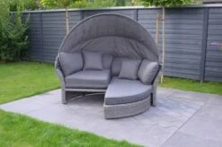 OUTFLEXX Sonneninsel, Grau, Polyrattan, Halbrund, 193 X 104 X 74 Cm, Hocker Drehbar, Dach Klappbar -Stilvoller Gartenbedarfsladen 9 16110.jpg